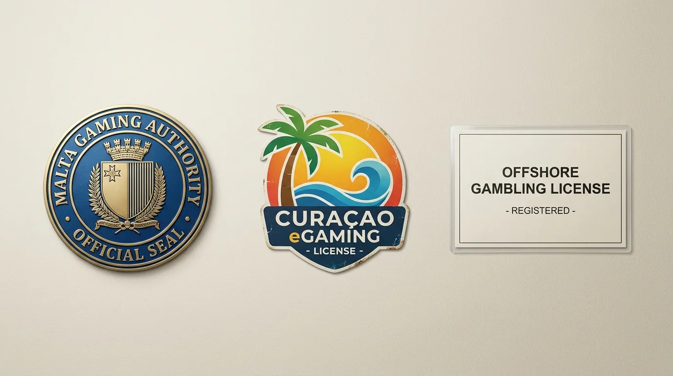 Vergleich der Casino-Lizenzen — Malta MGA, Curaçao und Offshore-Siegel nebeneinander