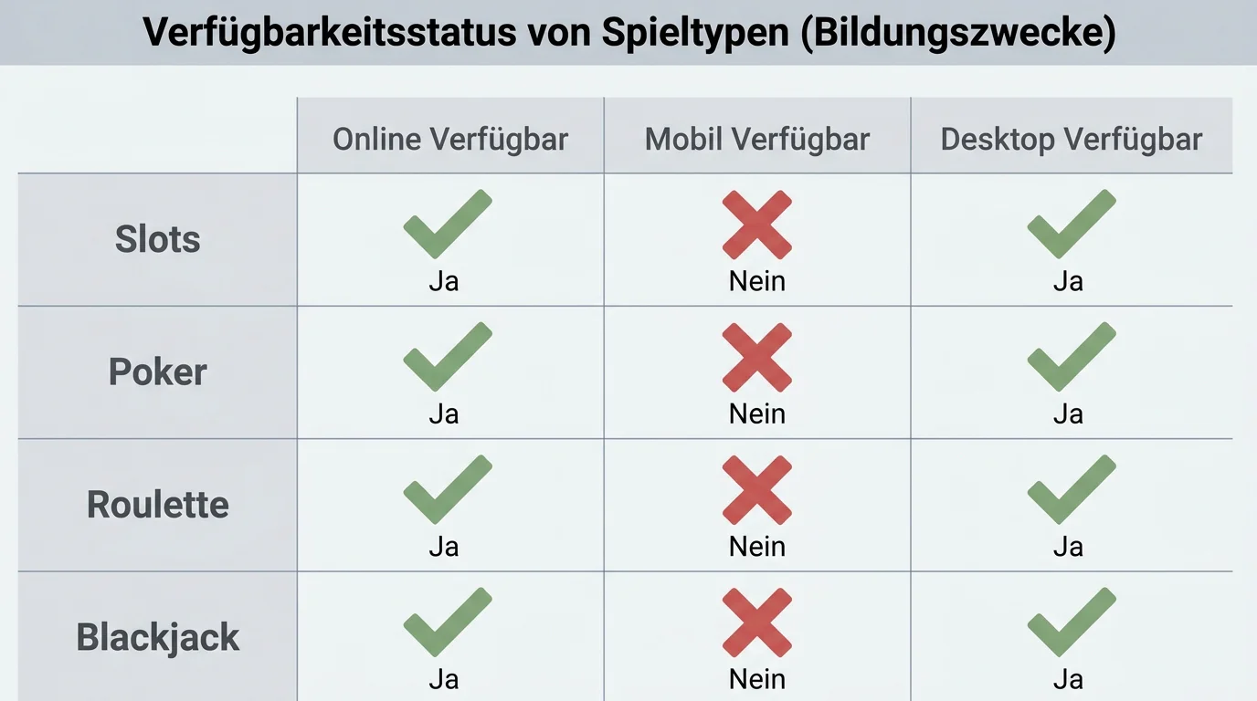 Tabelle mit erlaubten und verbotenen Spielarten unter dem GlüStV 2021