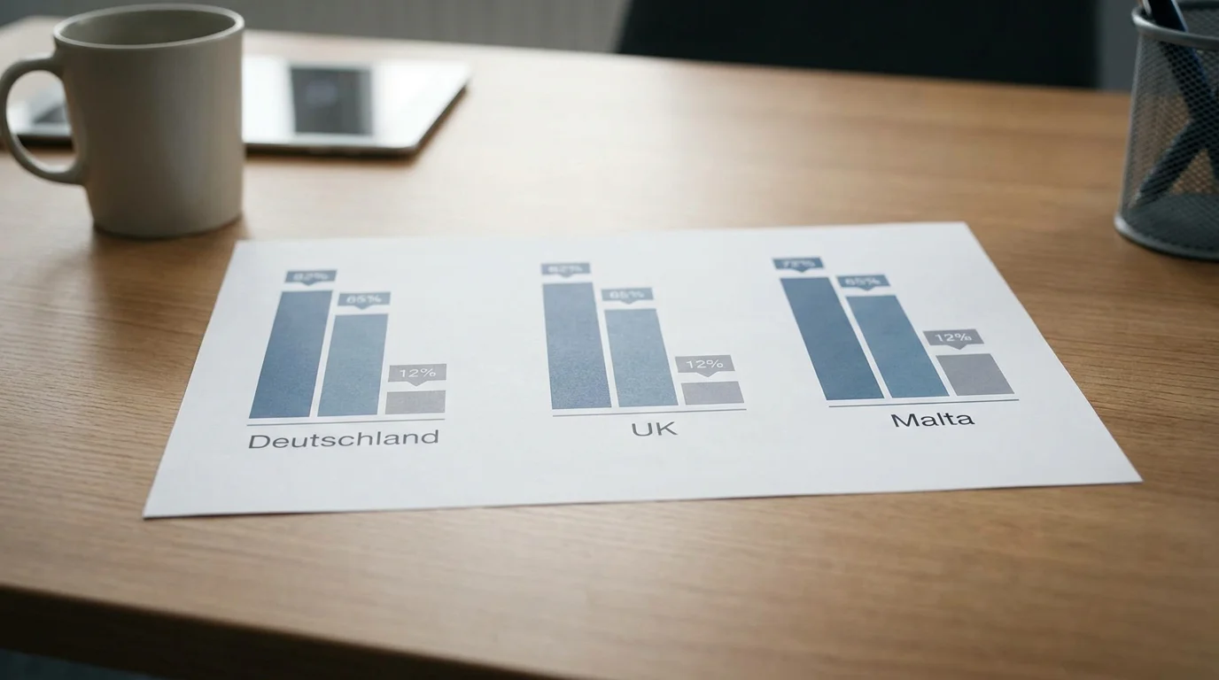 Vergleichsdiagramm Deutschland vs. UK vs. Malta Limits