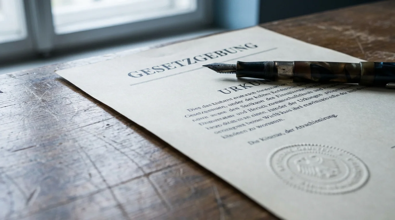 Amtliches deutsches Lizenzdokument mit Stempel für regulierte Online Anbieter