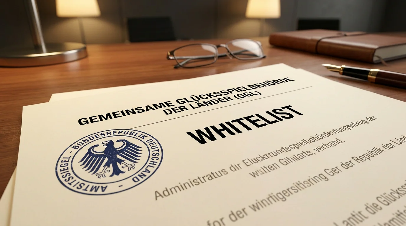 Offizielles Dokument mit GGL-Logo und Whitelist-Stempel
