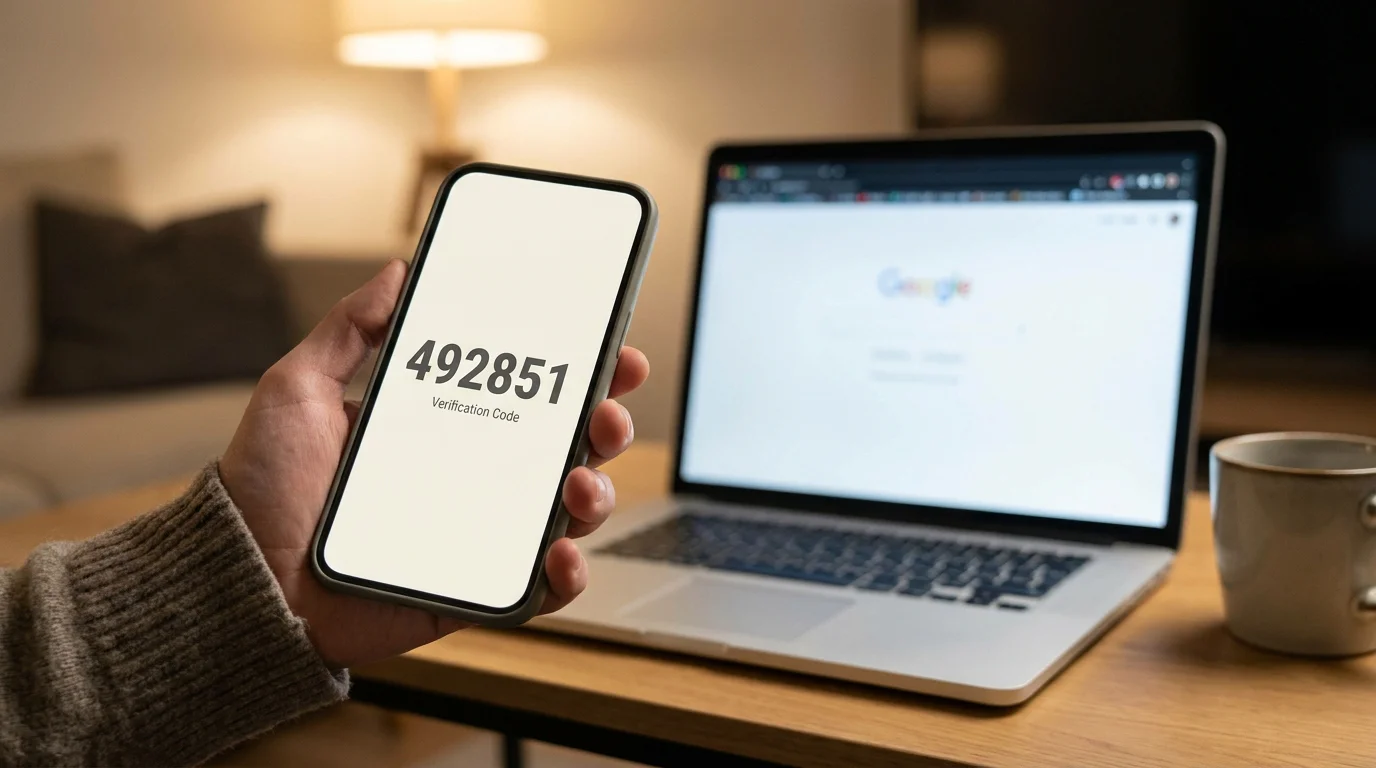 Smartphone zeigt einen Einmalcode zur Bestätigung einer Jeton Einzahlung