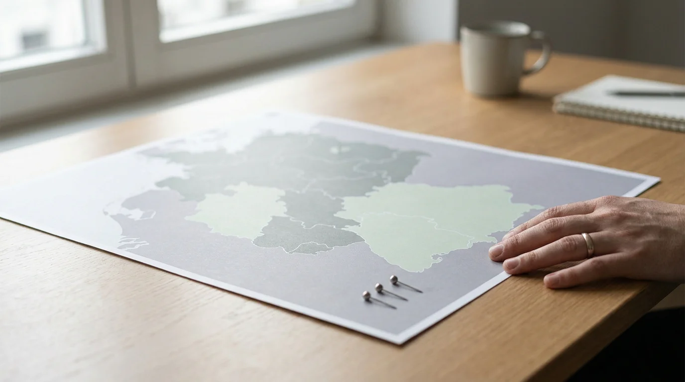 Deutschlandkarte mit wenigen markierten Standorten für legale Anbieter